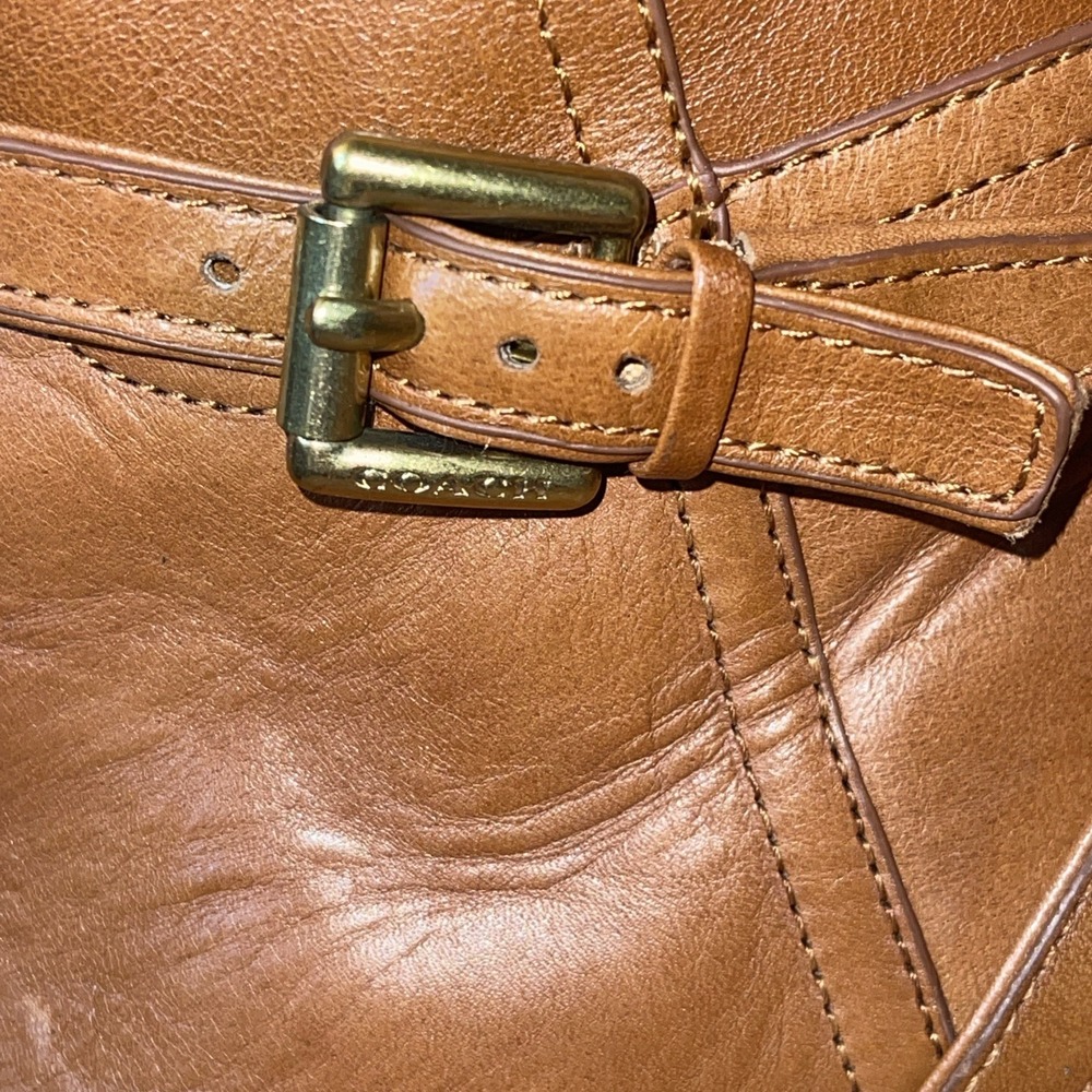 COACH New York "Micha Calf" Leather Women's Boots CINNAMON Style-A6848 Size‎ 9MB - Picture 8 of 16
